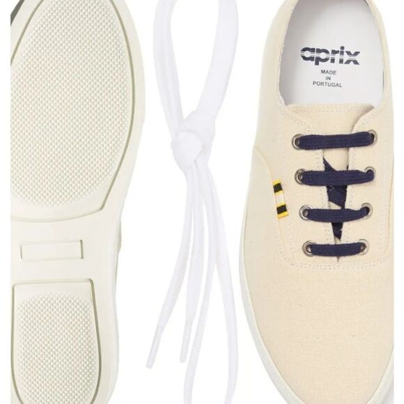 NWT APRIX leather and canvas shoe with dust bag made in Portugal - Picture 4 of 16